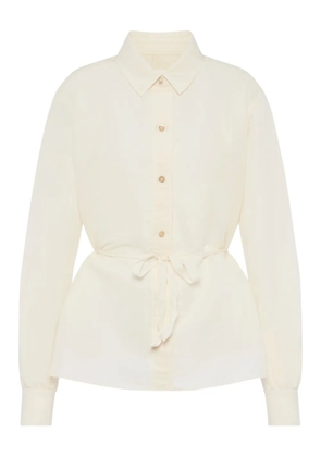 Maison Margiela belted long-sleeve shirt - Neutrals