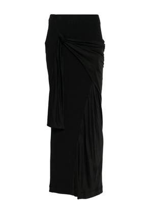 YEHUAFAN draped skirt - Black