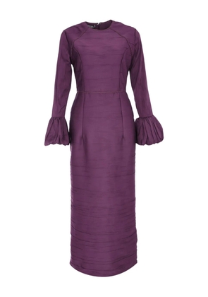 Baruni Talia ruffle-cuffs maxi dress - Purple