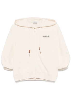 Moncler cotton zip-up hoodie - Neutrals