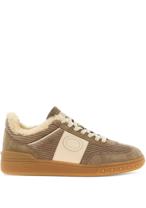 Valentino Garavani Upvillage ribbed-velvet sneakers - Brown