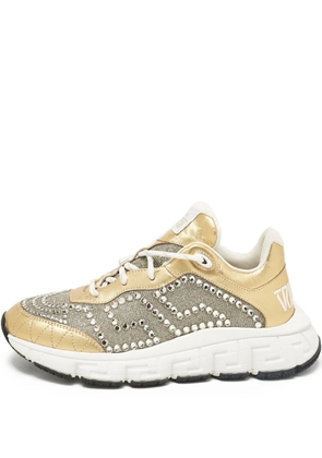 Versace Pre-Owned embellished sneakers - Gold