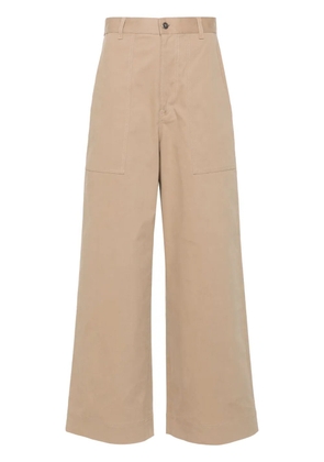 Moncler gabardine trousers - Brown