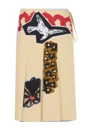 Marni graphic-print cotton skirt - Neutrals