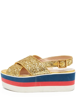 Gucci Pre-Owned 60mm platform sandals - Gold