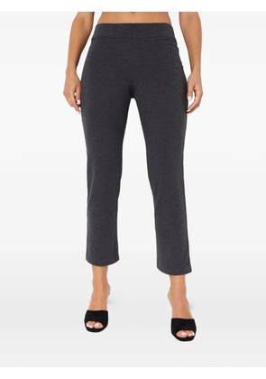 Norma Kamali flat-front cropped trousers - Grey