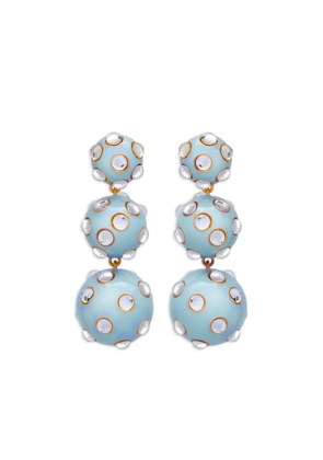 Oscar de la Renta sphere stone earrings - Blue
