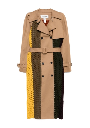 Monse crochet trench coat - Brown
