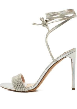 Alexandre Vauthier crystal ankle-wrap heeled sandals - Silver