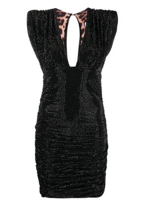 Philipp Plein crystal-embellished mini dress - Black