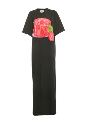 Gucci Pre-Owned graphic-print maxi dress - Black