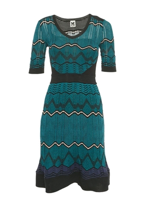 Missoni Pre-Owned patterned-knit mini dress - Blue
