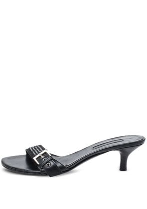 Cesare Paciotti 45mm leather buckled sandals - Black