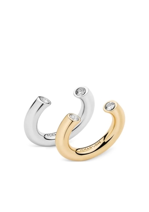 DEMARSON New York Miley stackable ring (set of two) - Gold