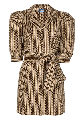 Lhd Casitas sloth-print dress - Brown