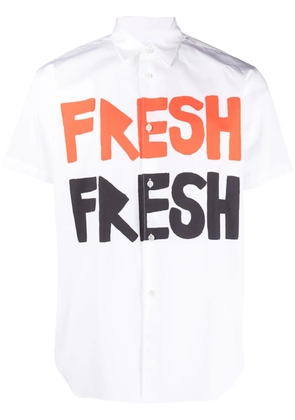 Comme Des Garçons Shirt graphic-print cotton shirt - White