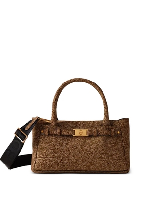 Borbonese small Torinese tote bag - Brown