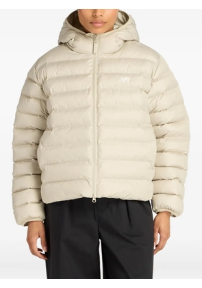New Balance Sport Essentials hooded puffer jacket - Neutrals