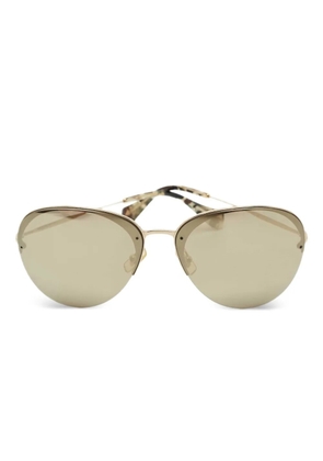 Miu Miu Pre-Owned mirrored pilot sunglasses - Gold