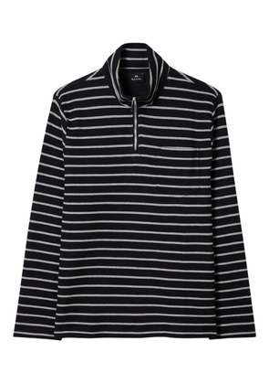 PS Paul Smith striped zip-up sweater - Blue