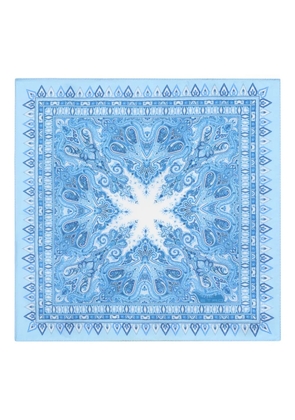 ETRO floral paisley-motif silk pocket square - Blue