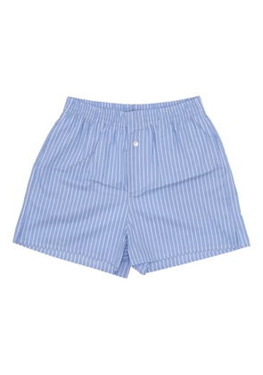LA ROSE striped loungewear shorts - Blue