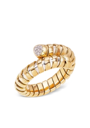 MARINA B 18K yellow gold diamond trisolona ring