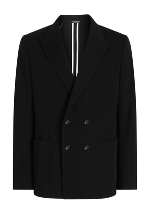 Dolce & Gabbana double-breasted silk blazer - Blue