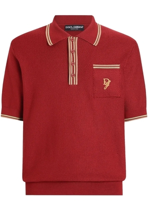 Dolce & Gabbana logo-embroidered polo shirt