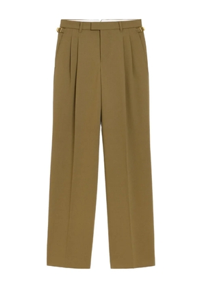 AMI Paris tab-detail wide-leg trousers - Green