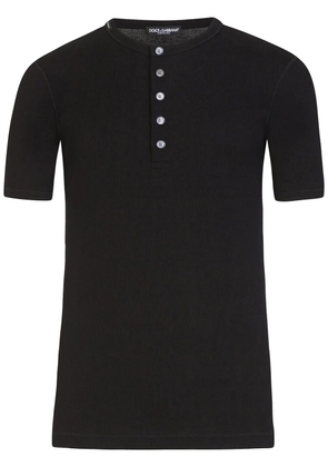 Dolce & Gabbana fine-rib cotton T-shirt - Black