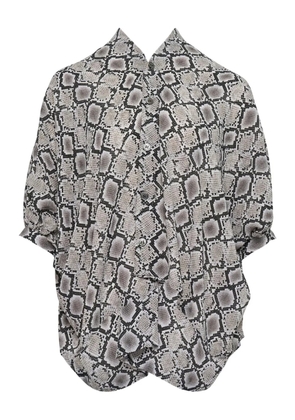 Junya Watanabe python-print georgette blouse - Black