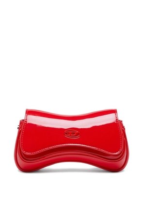 Diesel logo-plaque crossbody bag - Red