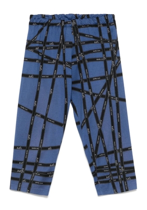 Hermès Pre-Owned 2000s logo-print leggings - Blue