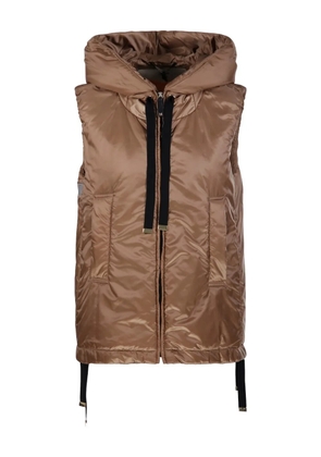 Max Mara hooded zip-up gilet - Brown