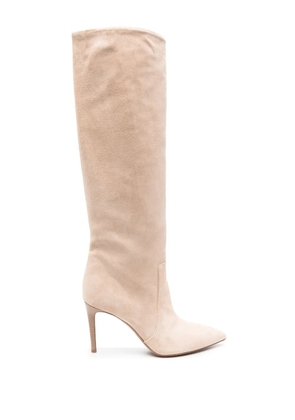 Paris Texas 85mm knee-high suede boots - Neutrals