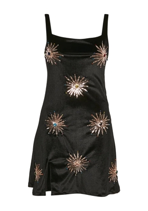 Oceanus pre-owned starburst mini dress - Black