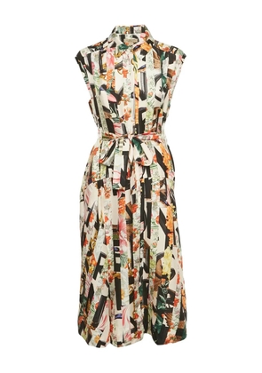 Burberry Pre-Owned silk belted midi dress - Neutrals