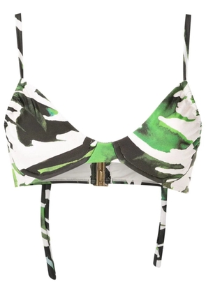 Lenny Niemeyer leaf-print underwired bikini top - Multicolour