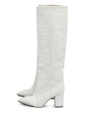 Paris Texas croc-embossed leather boots - Neutrals