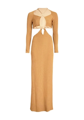 PatBO embellished cut-out maxi dress - Brown