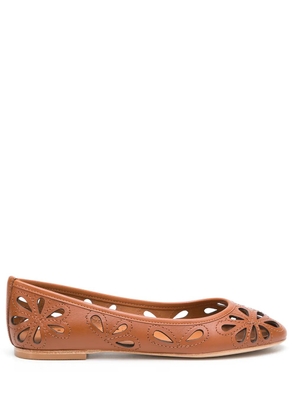 Sarah Chofakian leather ballerinas - Brown