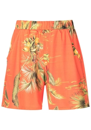 Lygia & Nanny floral-print high-waist shorts - Orange