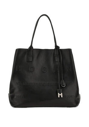 Hogan medium Script leather tote bag - Black