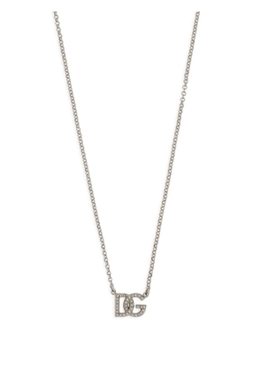 Dolce & Gabbana DG-logo chain necklace - Silver
