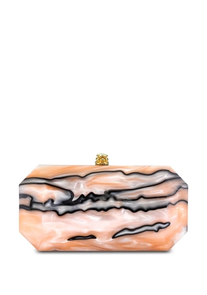 Tyler Ellis small Perry marbled clutch bag - Orange