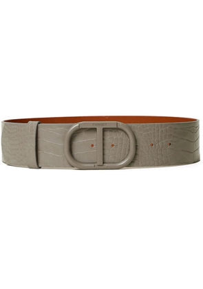 TWINSET logo-plaque belt - Grey