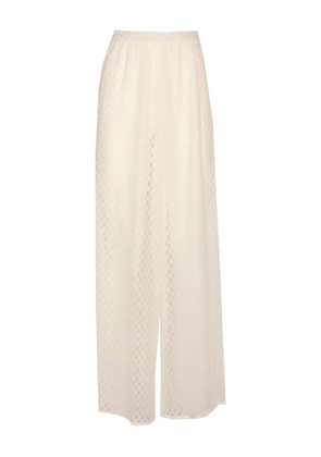 Missoni Raschel-knit wide-leg trousers - White