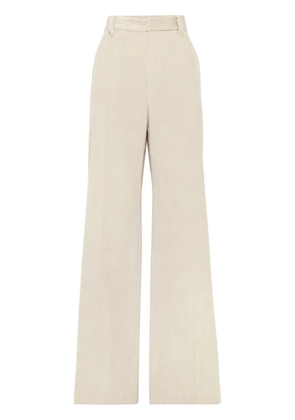 Brunello Cucinelli corduroy wide-leg trousers - Neutrals