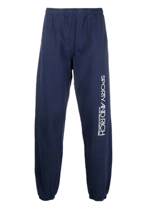 Sporty & Rich logo-print detail track pants - Blue